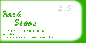 mark sipos business card