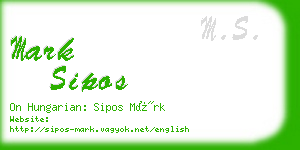 mark sipos business card